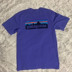 Patagonia M Purple Regular Fit Logo Tshirt